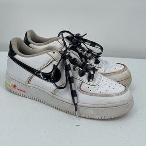 Nike Air force one 07 LV8 white black leather sneaker DJ5528-100